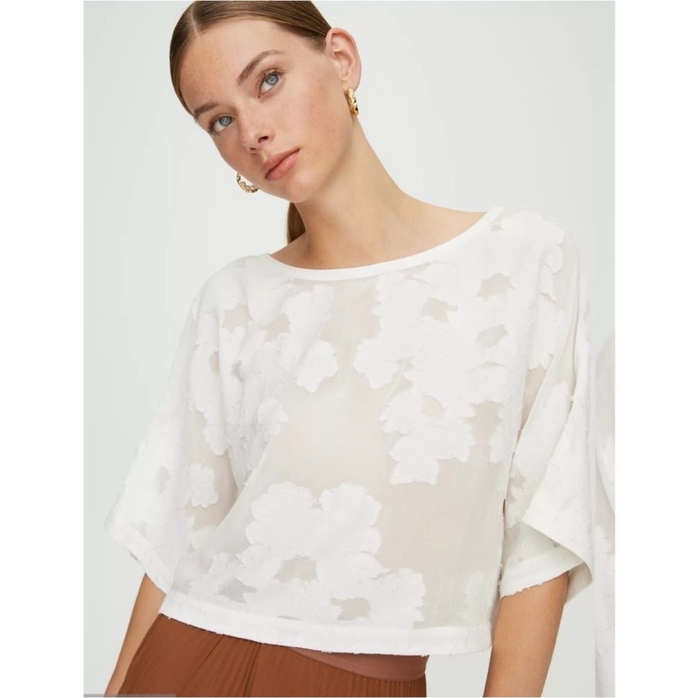 Aritzia Wilfred Blayze Floral Appliqué Top